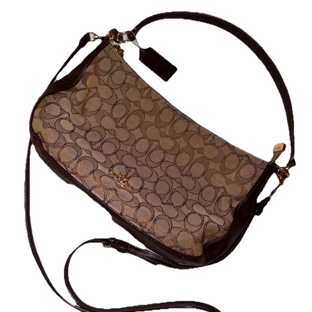 Vintage Y2K Coach Hobo Brown Monogram Purse